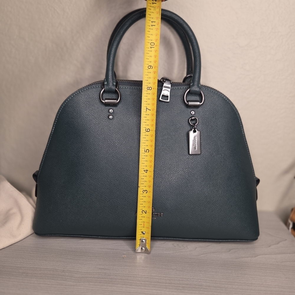 Coach Sierra Forest Green 2021 Leather Bag Set Gunmetal Hardware. Wallet NWT - Picture 10 of 13